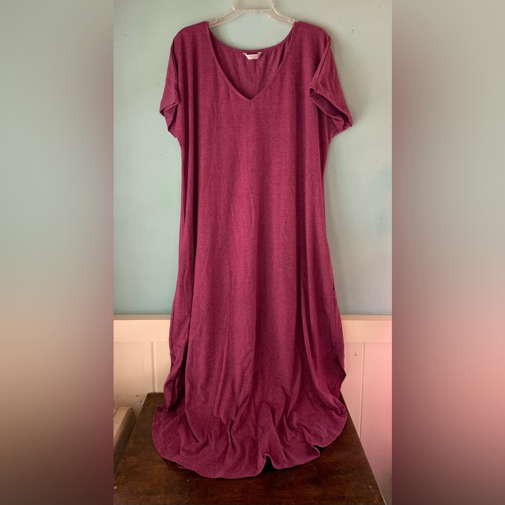 Ekouaer brand ladies knit t-shirt dress size XXL Tall